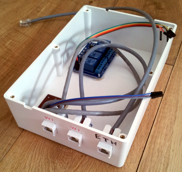 Box for Hot Water controlling Pi and associated relays